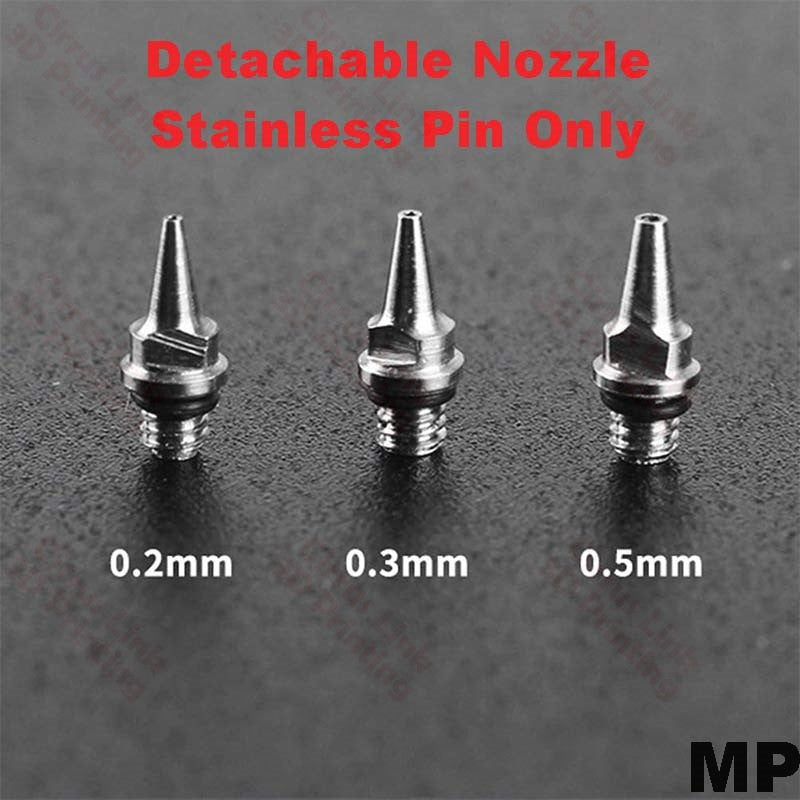 Nozzle Detachable Airbrush M6 thread for precision painting.