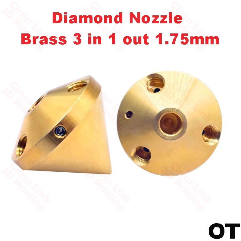 Nozzle Diamond Brass Nozzle for Delta Kossel - High-quality 3D printing accessory.