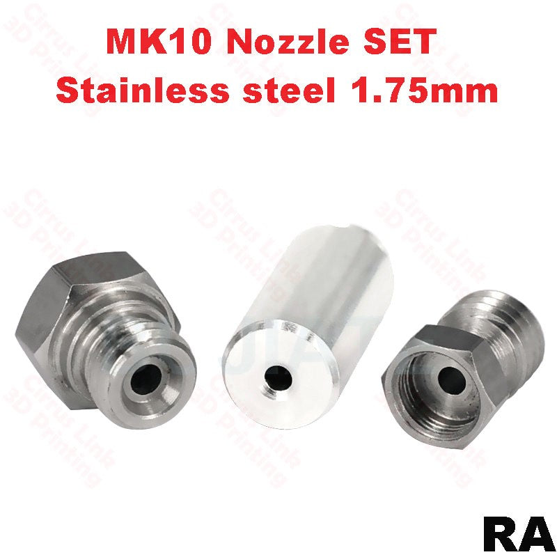 Nozzle MK10 Stainless Steel Throat SET M7 Threaded Nozzle