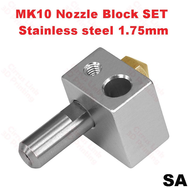 Nozzle MK10 Stainless steel Throat Block SET M7 threaded nozzle - High-quality stainless steel throat block set.