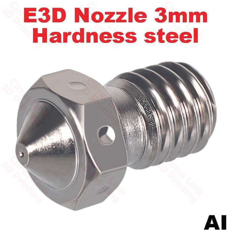 High-performance Hardened steel M6 nozzle for 1.75/3mm filament - Nozzle E3D V5 V6