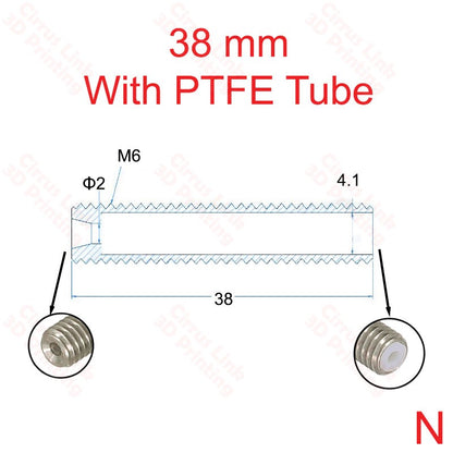 MK8 3D Printing 38mm with PTFE Tube Throat Perth selling now.