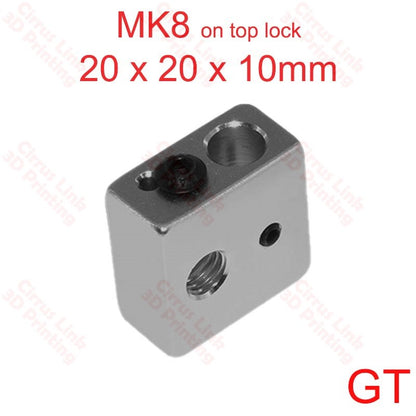 Keep your 3D printer running smoothly with the high-quality Heating Block MK8 (20X20X10) mm~ 3 types - efficient and dependable.