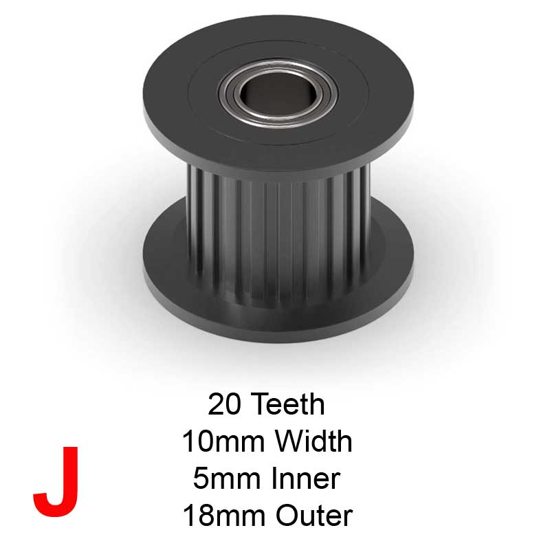 High-quality Idler Pulley Wheel 10mm Width for GT2 10mm belt - Efficient and Durable