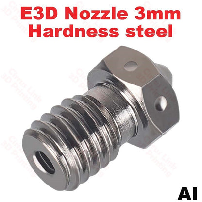 High-quality E3D V5/V6 steel nozzle, M6 threaded for 1.75/3mm filaments.