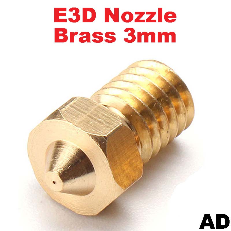Nozzle E3D V5 V6 Brass M6 threaded nozzle 1.75/3mm - High-quality brass nozzle for precise filament extrusion.