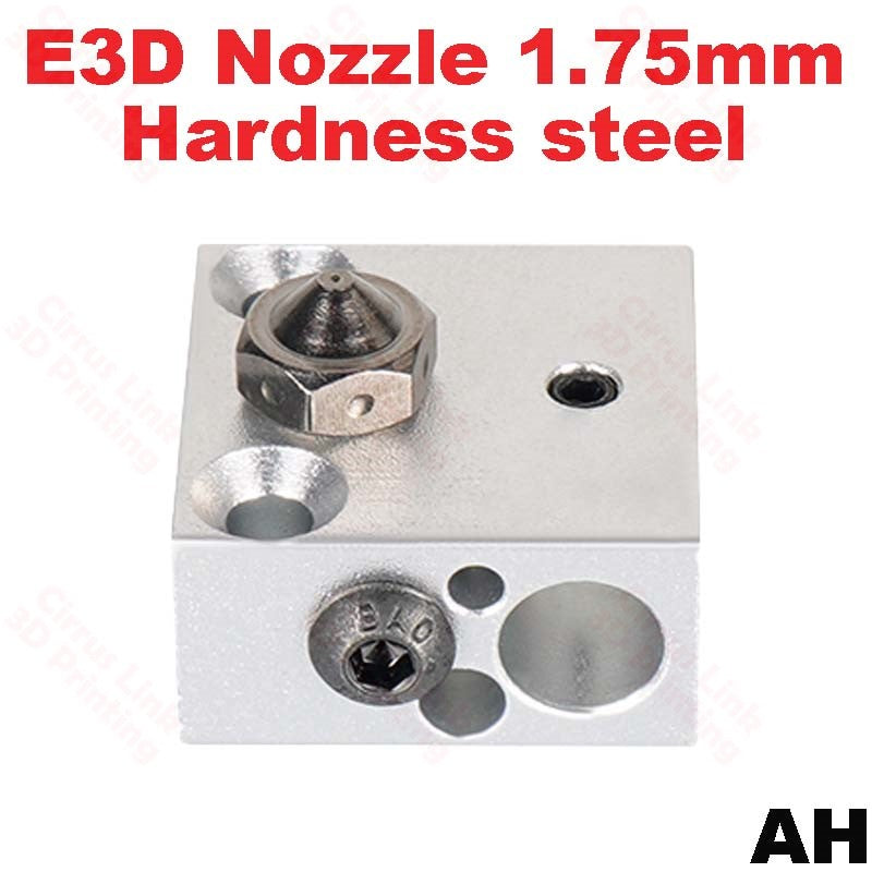 High-quality E3D V5/V6 steel nozzle for 1.75/3mm filament. Durable & threaded. Perfect for precise 3D printing. Order now!