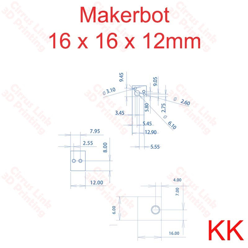 Now you can have your Makerbot 3D printing block in Perth in many colors!