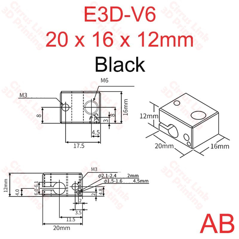E3D-V6 Heating Blocks Selling in PERTH Western Australia.