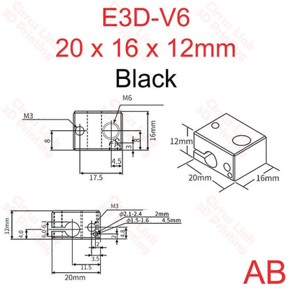 E3D-V6 Heating Blocks Selling in PERTH Western Australia.