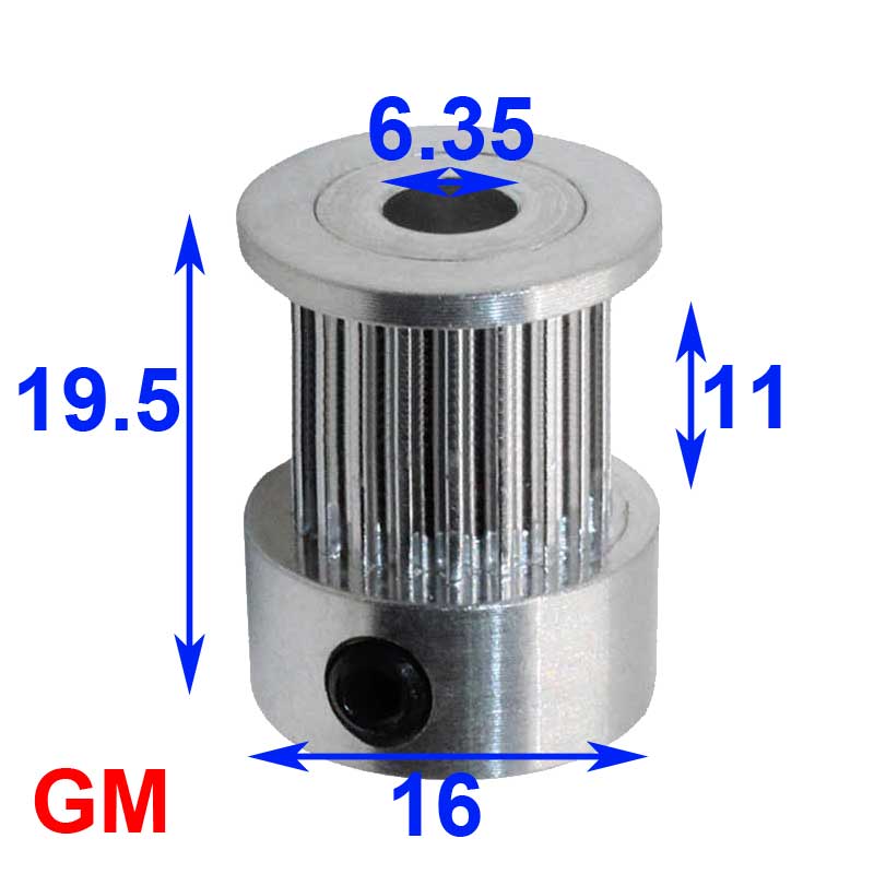 Sync Wheel Drive Aluminum for 10mm GT2 Timing Belt - Durable and Efficient