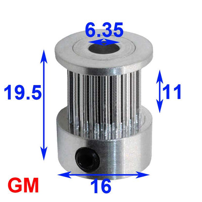 Sync Wheel Drive Aluminum for 10mm GT2 Timing Belt - Durable and Efficient