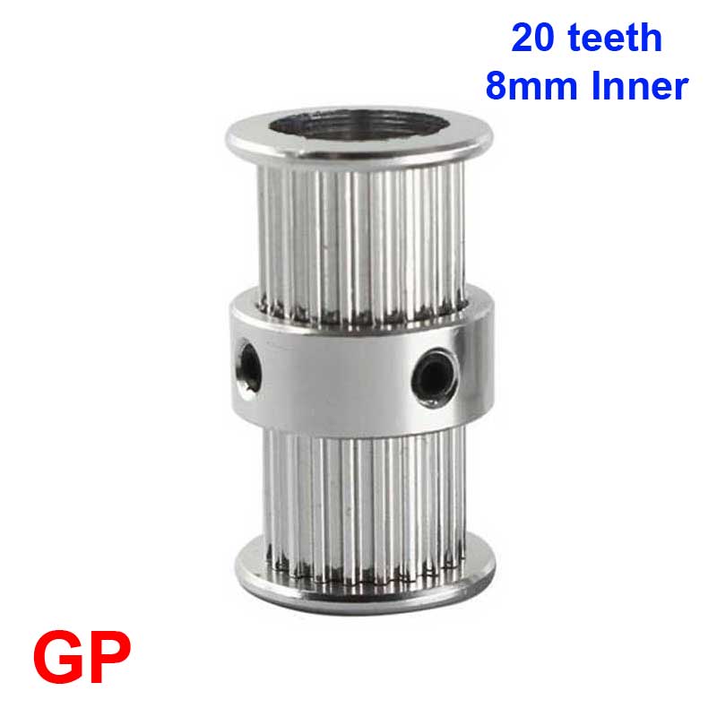 Sync Wheel Drive Dual Slots Aluminum for 6mm GT2 Timing Belt