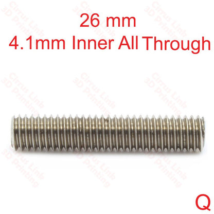 Throat MK8 All Threaded 26mm-50mm long - Durable and versatile 3D printer accessory for precise and efficient printing.