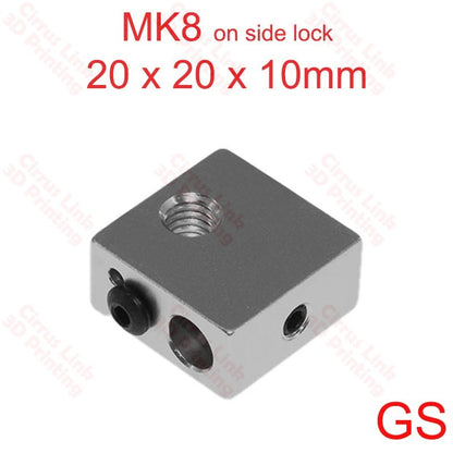 High-performance Heating Block MK8 (20X20X10) mm - choose from 3 types to suit your needs. Increase efficiency now. #heatingblock #MK8