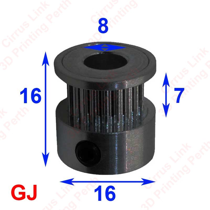 Sync Wheel Drive Aluminum for 6mm GT2 Timing Belt - Durable and Efficient.