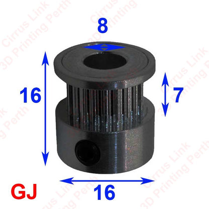 Sync Wheel Drive Aluminum for 6mm GT2 Timing Belt - Durable and Efficient.