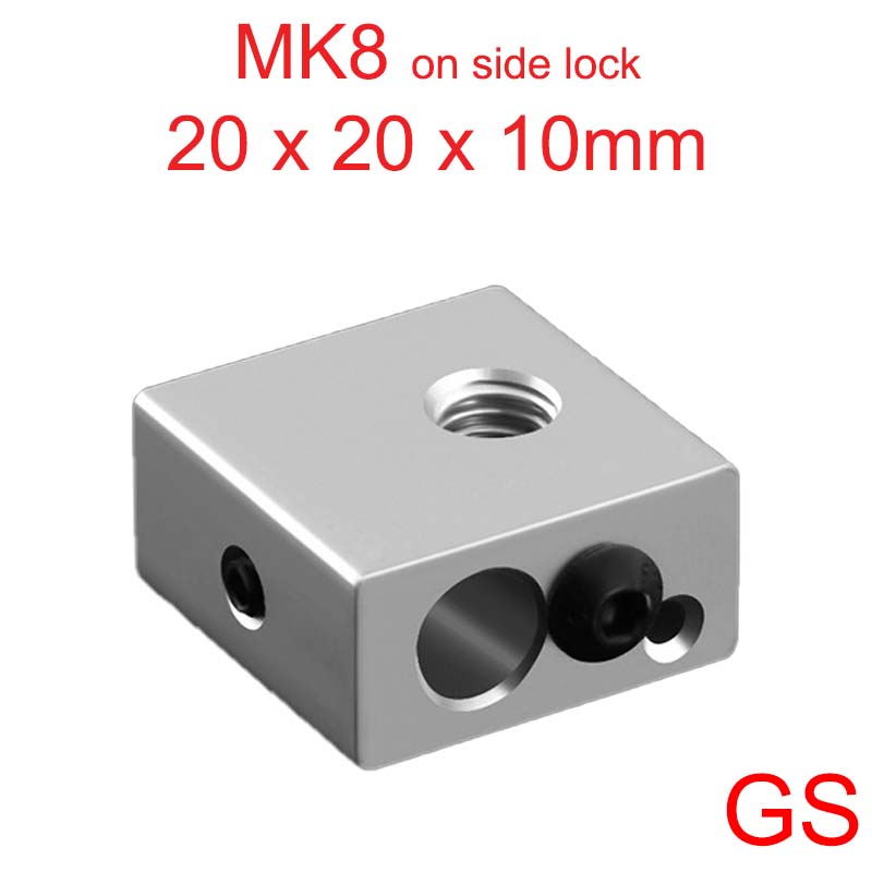 Now you can have your own personalised MK8 3D printer heating block in Perth.