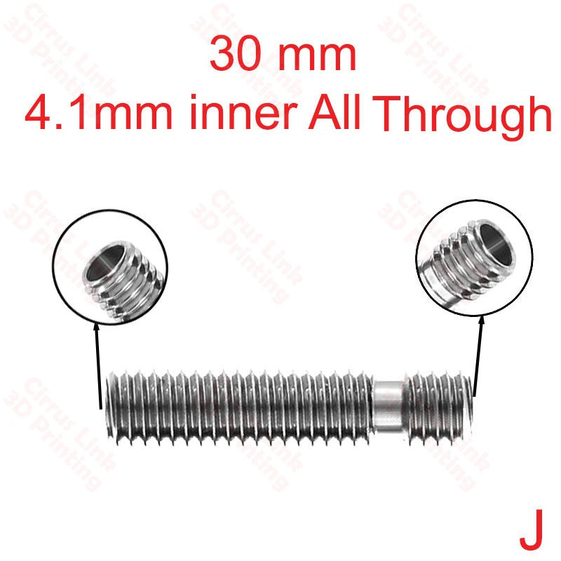 Throat MK8 Threaded 26.5mm long: Durable and precise for efficient filament extrusion. Perfect for 3D printers.