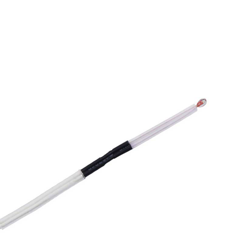 A white and black Thermistor NTC100K 3950 Temperature Sensor stick on a white background, made by Open Build.