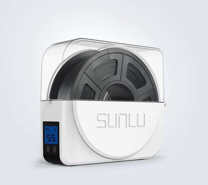 Close-up view of the advanced SUNLU filament dryer box S1 Plus available in Perth