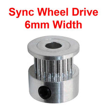 Sync Wheel Drive Aluminum for 6mm GT2 Timing Belt - Optimal performance and durability.