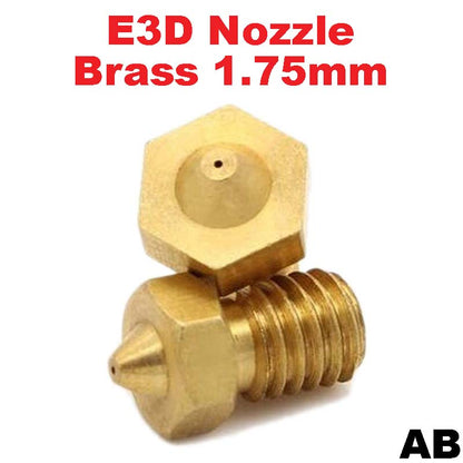 Nozzle E3D V5 V6 Brass M6 threaded nozzle for 1.75/3mm - High-quality brass nozzle for E3D V5/V6 hotends.