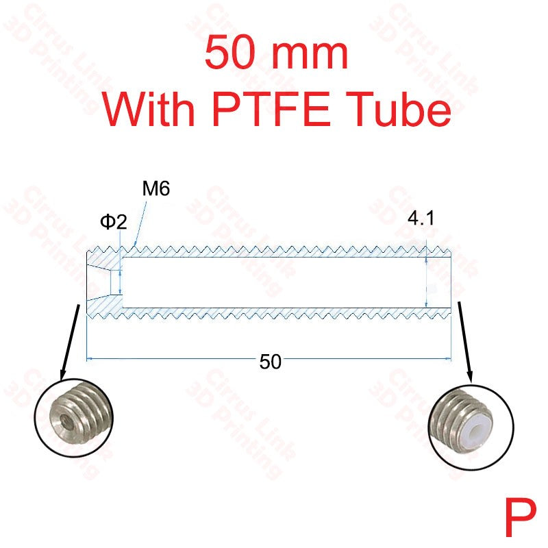 MK8 3D Printing 50mm with PTFE Tube Throat Perth selling now.