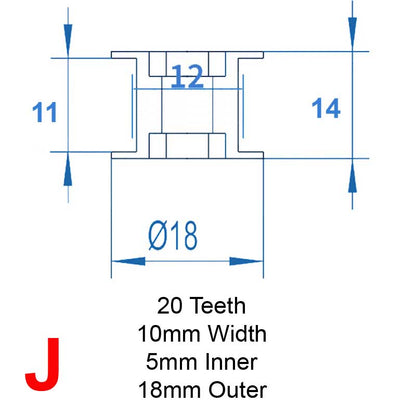High-quality 10mm width idler pulley wheel for GT2 10mm belt