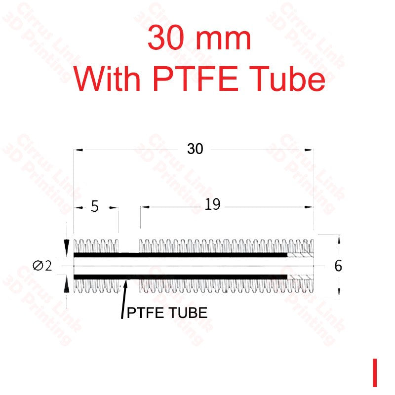 Throat MK8 Threaded 26.5mm long - High-quality threaded throat for MK8 extruders, measuring 26.5mm in length.