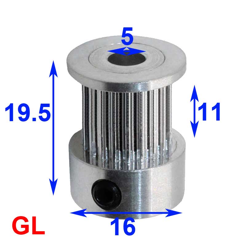 Sync Wheel Drive Aluminum for 10mm GT2 Timing Belt - Efficient and Durable