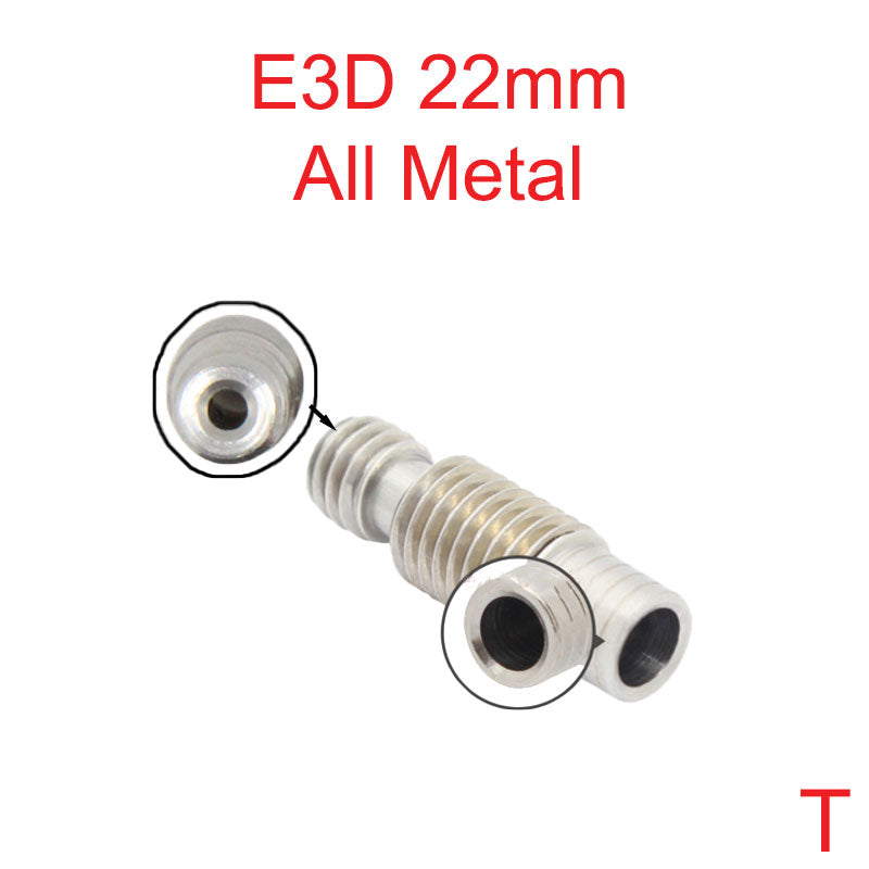 The new E3D 3D printer throat is compatible with all types of filament such as ABS, PLA, and PVA.