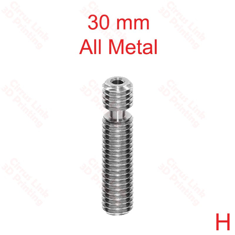 Throat MK8 Threaded 26.5mm long - High-quality threaded throat for MK8 extruders, measuring 26.5mm in length.