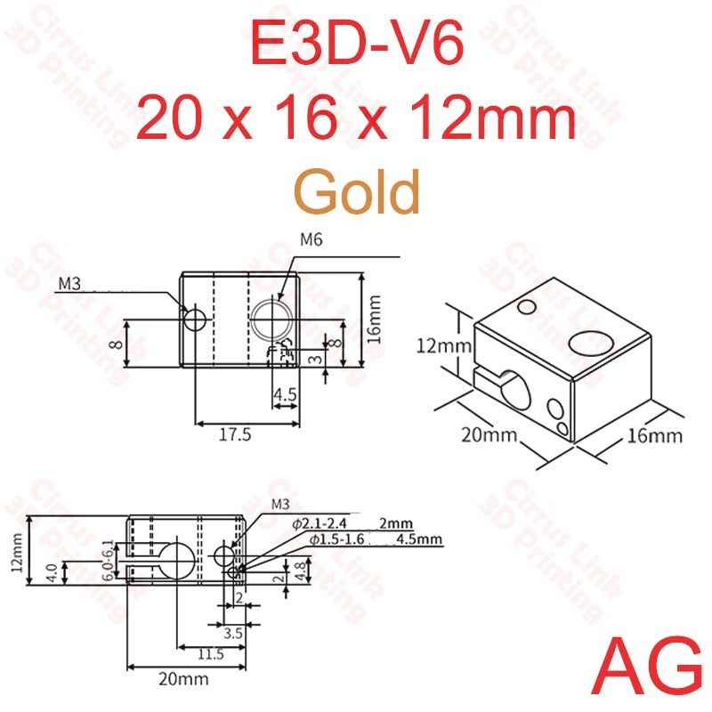 You won't be sorry if you find the best quality e3d - v6 heating block in PERTH, Western Australia.