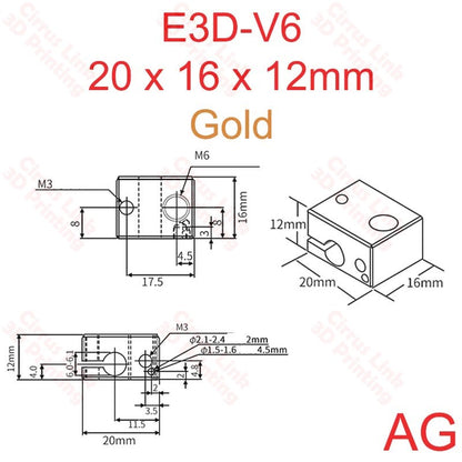 You won't be sorry if you find the best quality e3d - v6 heating block in PERTH, Western Australia.