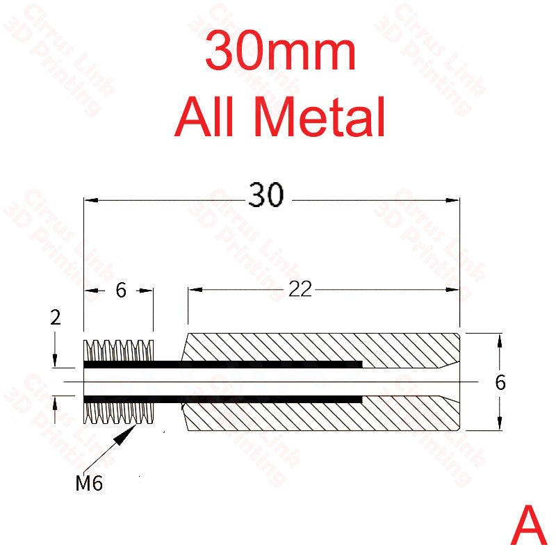 MK8 smooth 3D Printer 30mm All Metal Throat is now available in Perth.