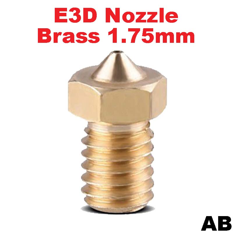 Nozzle E3D V5 V6 Brass M6 threaded nozzle for 1.75/3mm - High-quality brass nozzle for E3D V5 and V6 hotends.