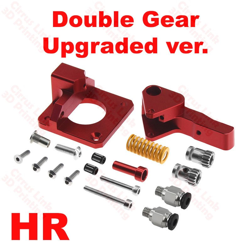 High-performance extruder set with double gear and double pneumatic joint drive feeder.