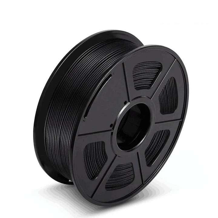 A spool of Sunlu PLA Carbon Fiber Filament on a 3D printer in a Perth store, ready for use.