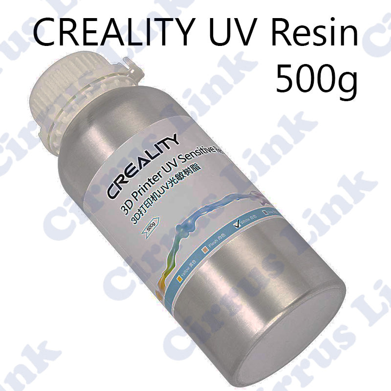 Resin Creality UV-Curing Sensitive 500g: Fast-curing, high-quality formula for precise 3D printing.
