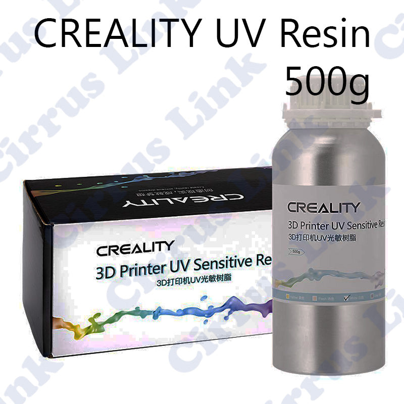 Resin Creality UV-Curing Sensitive 500g: High-quality, fast-curing resin for precise 3D printing.